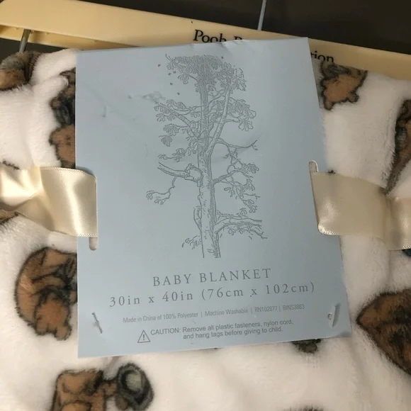 Vintage/Retro A.A. Milne Winnie The Pooh Honey Baby Throw Blanket NWT - Picture 3 of 4